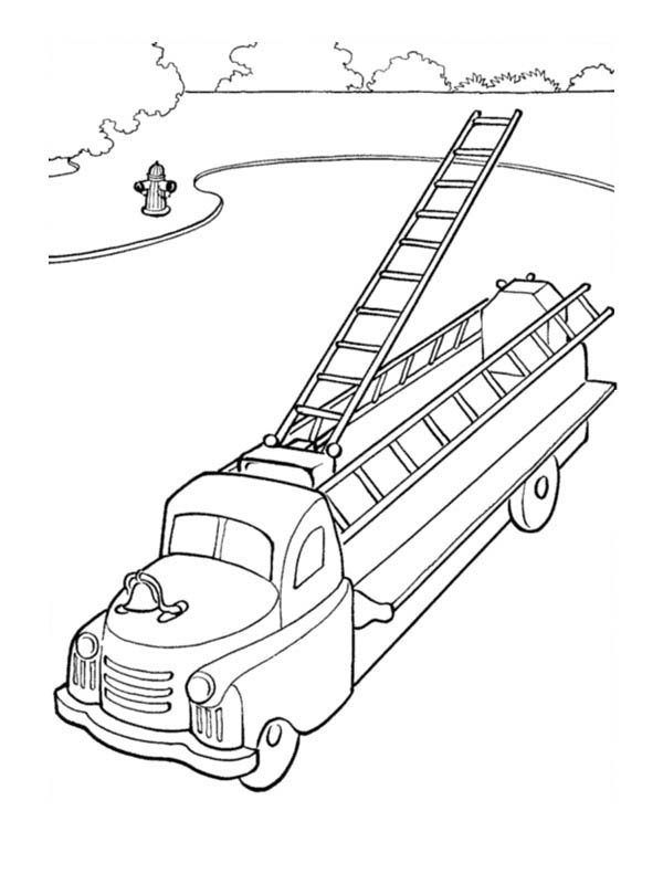 ladder truck coloring pages - photo #18