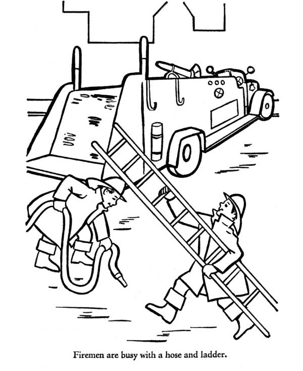 ladder truck coloring pages - photo #22