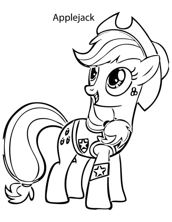 My Little Pony Applejack Coloring Page   Coloring Sky