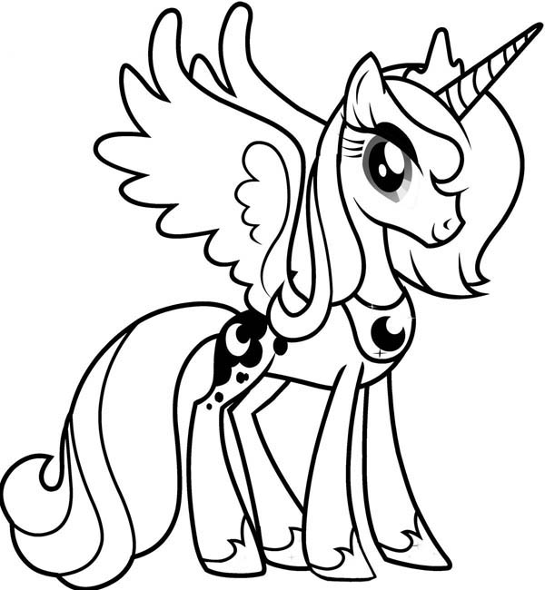 Princess Luna from My Little Pony Coloring Page   Coloring Sky