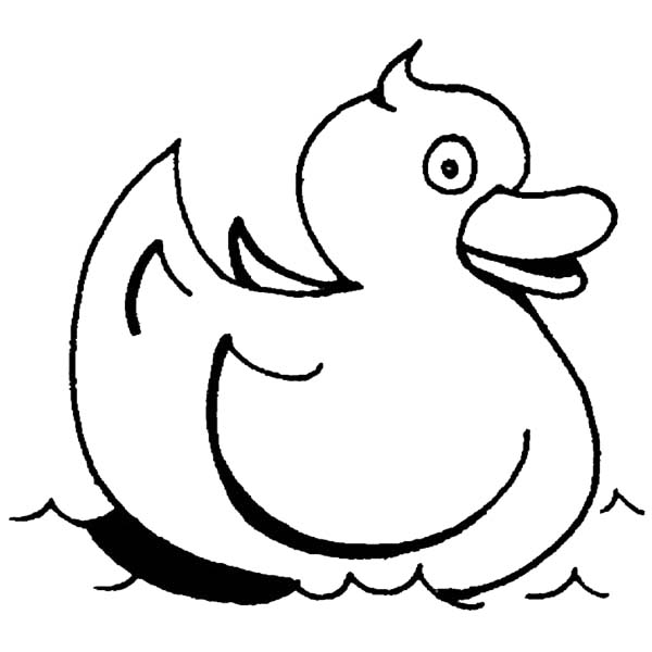 Rubber Ducky Swimming Coloring Page Coloring Sky
