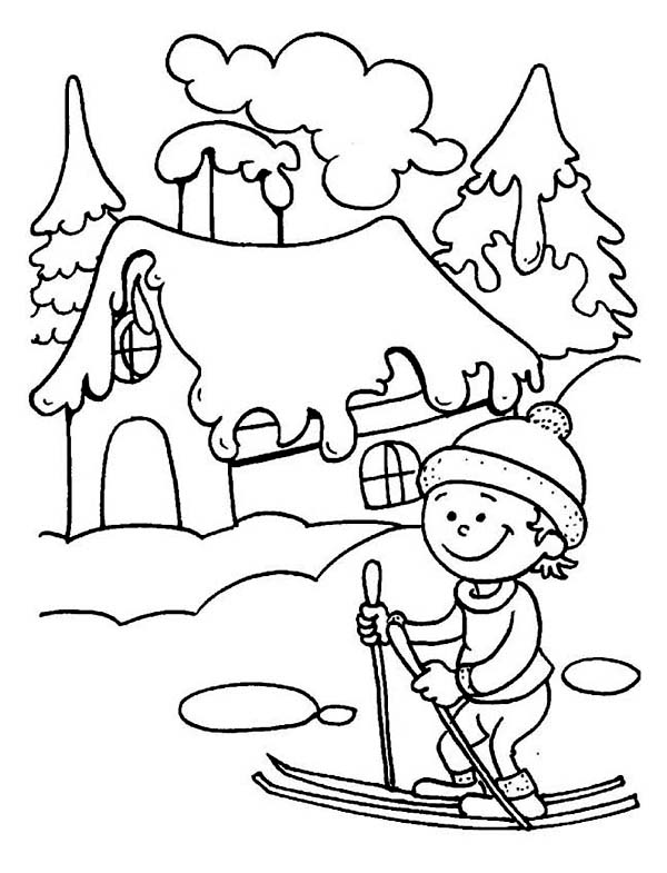 images of winter season for coloring pages - photo #17