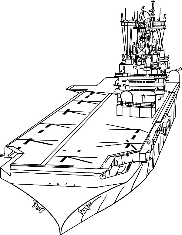 Aircraft Carrier Coloring Pages for Kids | Coloring Sky