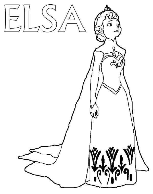 a coloring pages of princess elsa - photo #26