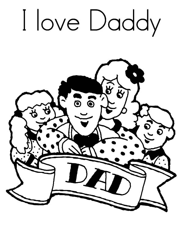 i love my family coloring pages - photo #34