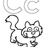 ABC, C For Cat On Learning ABC Coloring Page: C for Cat on Learning ABC Coloring Page