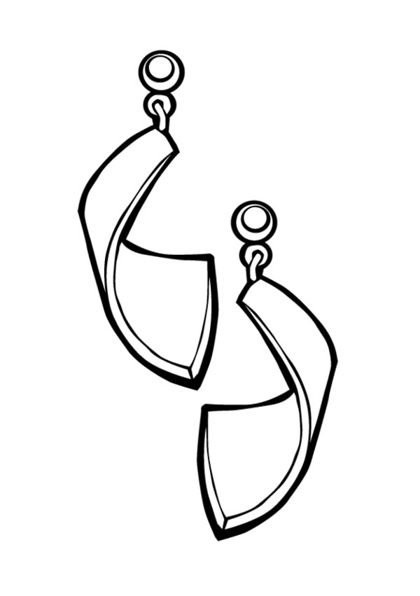Download Earrings Jewelry For Girl Coloring Page : Coloring Sky