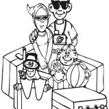 Family, Family Vacation Picture Coloring Page: Family Vacation Picture Coloring Page
