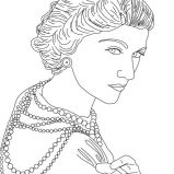 French, French Designer Coco Chanel Coloring Page: French Designer Coco Chanel Coloring Page