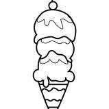 Ice Cream, Ice Cream Coloring Page For Kids: Ice Cream Coloring Page for Kids