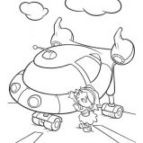 Big Jet And Rocket Meet In The Air In Little Einstein Coloring Page ...