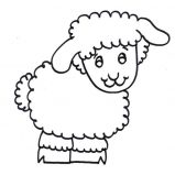 Lamb, Lamb Full Of Fur Coloring Page: Lamb Full of Fur Coloring Page