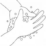 Hand, Learn To Wash You Hand Coloring Page: Learn to Wash You Hand Coloring Page