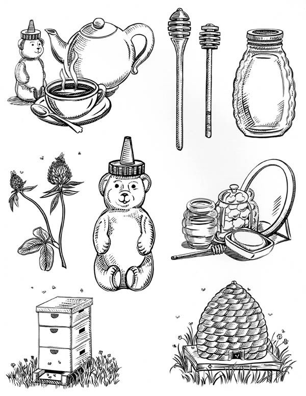 Picture Where Honey Come From Coloring Page | Coloring Sky