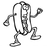 American Hot Dog Coloring Page : Coloring Sky