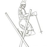 Skiing, Freestyle Skiing Championship Coloring Page: Freestyle Skiing Championship Coloring Page