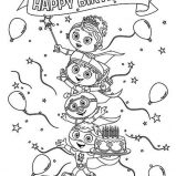 Superwhy, Happy Birthday Superwhy Coloring Page: Happy Birthday Superwhy Coloring Page