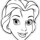Mask, Mask Of Belle From Beauty And The Beast Coloring Page: Mask of Belle from Beauty and the Beast Coloring Page