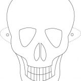 Mask, Scary Skeleton Mask Coloring Page: Scary Skeleton Mask Coloring Page
