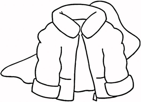 Fluffy Jacket In Winter Season Coloring Page : Coloring Sky