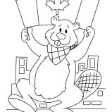 Canada Day Event, A Beaver With National Flag On Canada Day Event Coloring Pages: A Beaver with National Flag on Canada Day Event Coloring Pages