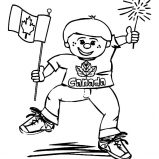 Canada Day Event, A Joyful Little Boy On Canada Day Event Coloring Pages: A Joyful Little Boy on Canada Day Event Coloring Pages
