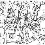 Canada Day Event, Bunch Of Childrens Celebrating Canada Day Event Coloring Pages: Bunch of Childrens Celebrating Canada Day Event Coloring Pages