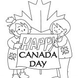 Canada Day Event, Couple Of Childrens Making Sign For Canada Day Event Coloring Pages: Couple of Childrens Making Sign for Canada Day Event Coloring Pages