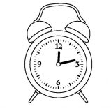 Alarm Clock, Alarm Clock Twelve O’Clock Coloring Pages: Alarm Clock Twelve O'Clock Coloring Pages