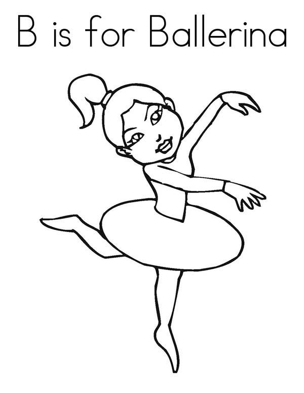 Ballet, : B is for Ballet Coloring Pages