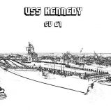 Aircraft Carrier, CV 67 Kennedy Aircraft Carrier Ship Coloring Pages: CV 67 Kennedy Aircraft Carrier Ship Coloring Pages