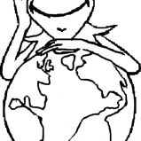 Kermit The Frog, Kermit The Frog And The Globe Coloring Pages: Kermit the Frog and the Globe Coloring Pages