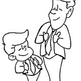 I Love Dad, Kid Imitating His Daddy I Love Dad Coloring Pages: Kid Imitating His Daddy I Love Dad Coloring Pages