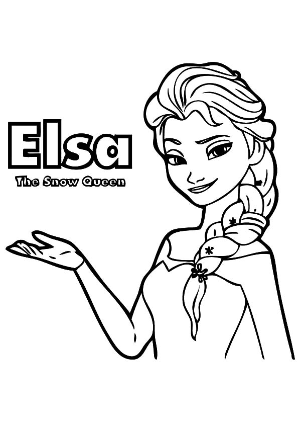 Elsa, : Queen Elsa from Frozen Coloring Pages
